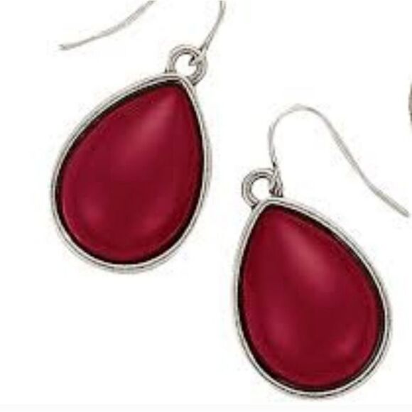 🩵Premier "Cayenne" Red Teardrop Dangling Earrings - Picture 1 of 6